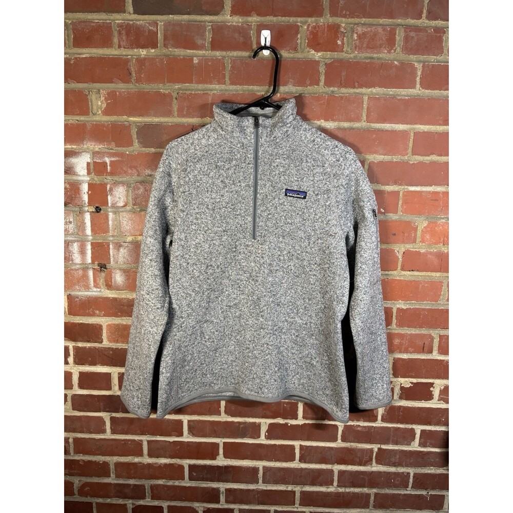 Patagonia Better Sweater 1/4 Zip Grey Pockets Outdoors Womens Size Large